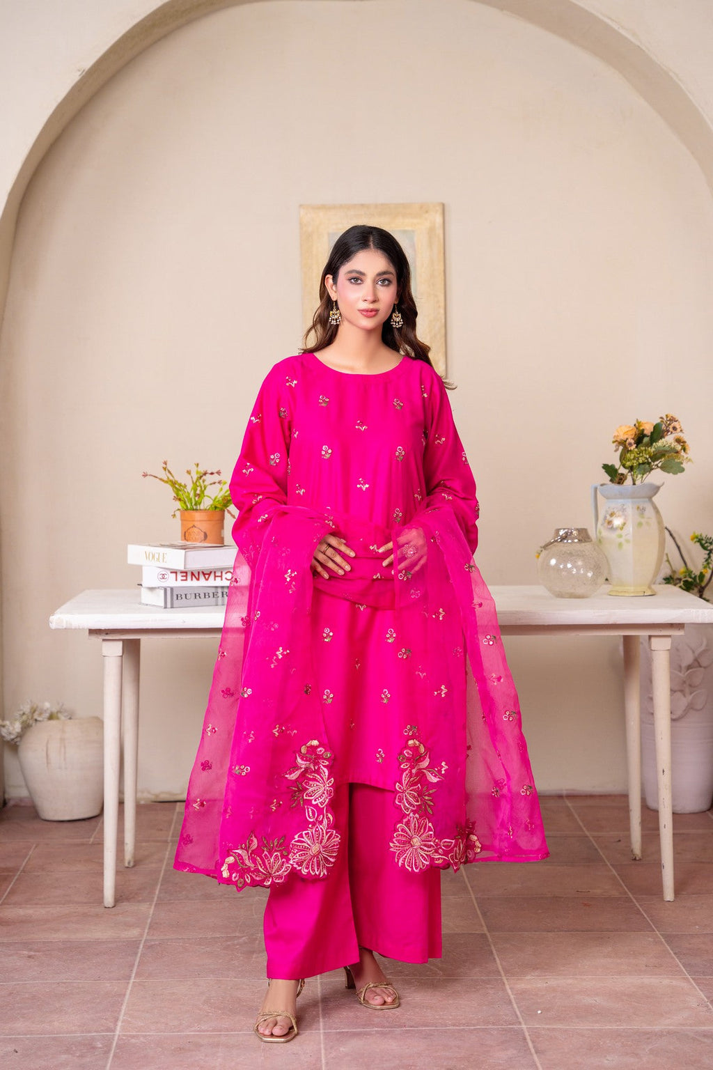 Pink Rose 3pc