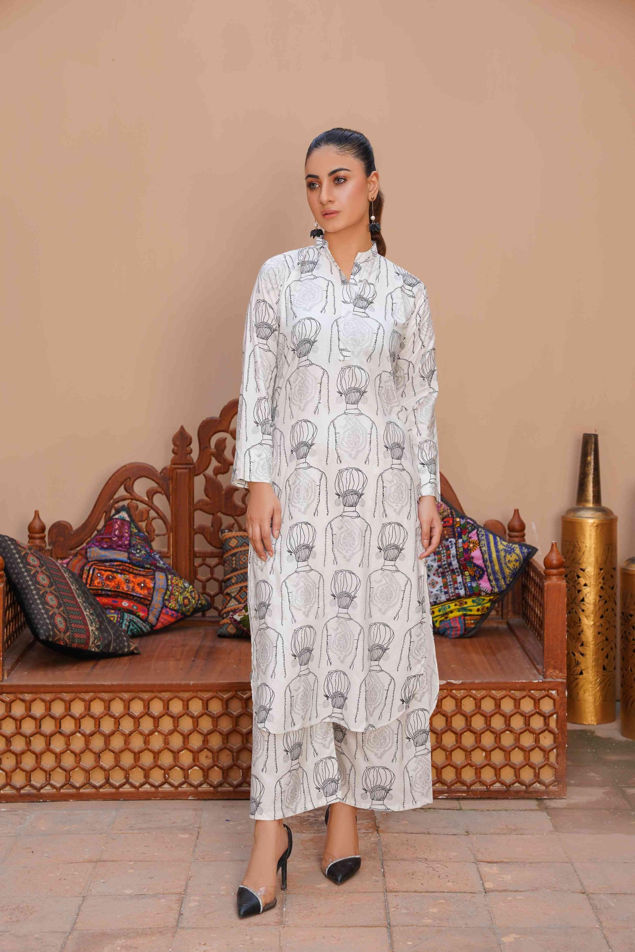 Melodic 2Pcs Stitched Suit
