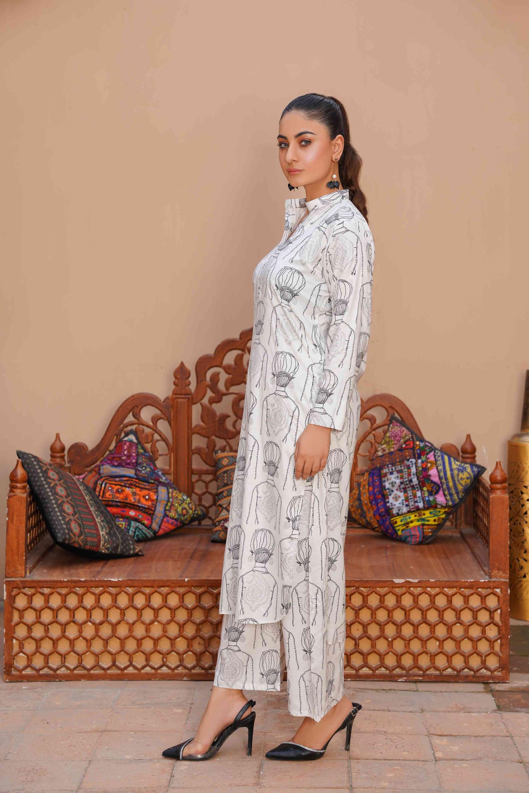 Melodic 2Pcs Stitched Suit