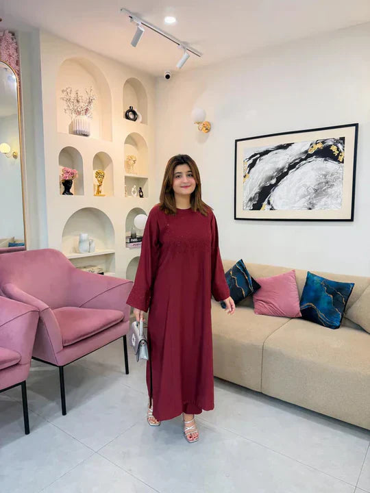 Afrozeh Maroon 2pc