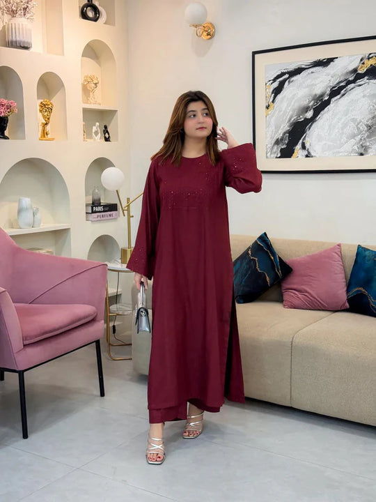 Afrozeh Maroon 2pc