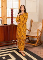 Floral Leaf Print 2Pcs Stitched